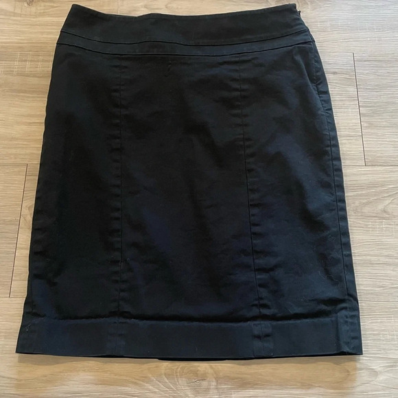 Ann Taylor Loft 0 petite black pencil skirt workwear - Picture 2 of 9